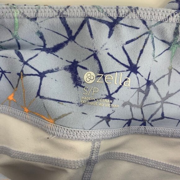 Zella Blue 3/4 Length Geometric Leggings Size Small - Picture 8 of 9